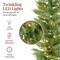 Pre-Lit Cedar Cypress Christmas Garland w/ Twinkling LEDs, Realistic Indoor Holiday Decor for Door, Mantle, Battery